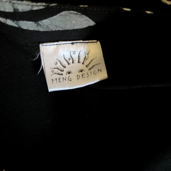 Meng Design Artsy Fish Design Boho Top Blouse Size Large Missing Button - Picture 7 of 11